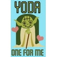thumbnail image 2 of Girl's Star Wars Valentine's Day Cute Yoda One for Me Graphic Cropped T-Shirt Blue Large, 2 of 3