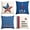 B, variant on Sm:)e Buffalo Plaid Eucalyptus America Star 4th of July Throw Pillow Cover 18x18 Inch Set of 4, Polyester Patriotic Outdoor Pillow Case for Sofa Couch, Red