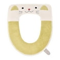 thumbnail image 2 of YgkuHd Toilet Seat Covers for Bathroom, Toilet Seat Cushion With Adhesive Buckle Cats Toilet Seat Cushion With Handle Toilet Seat Cushion Toilet Seat Ring Washable D Shapetoilet Seat Cushion (Green), 2 of 6