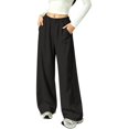 thumbnail image 6 of HIPYLO Teen Oversized Wide Leg Pants with High Waistband Tween Sweatpants for Girls in Flowy Fabric Girls Pants, 6 of 6