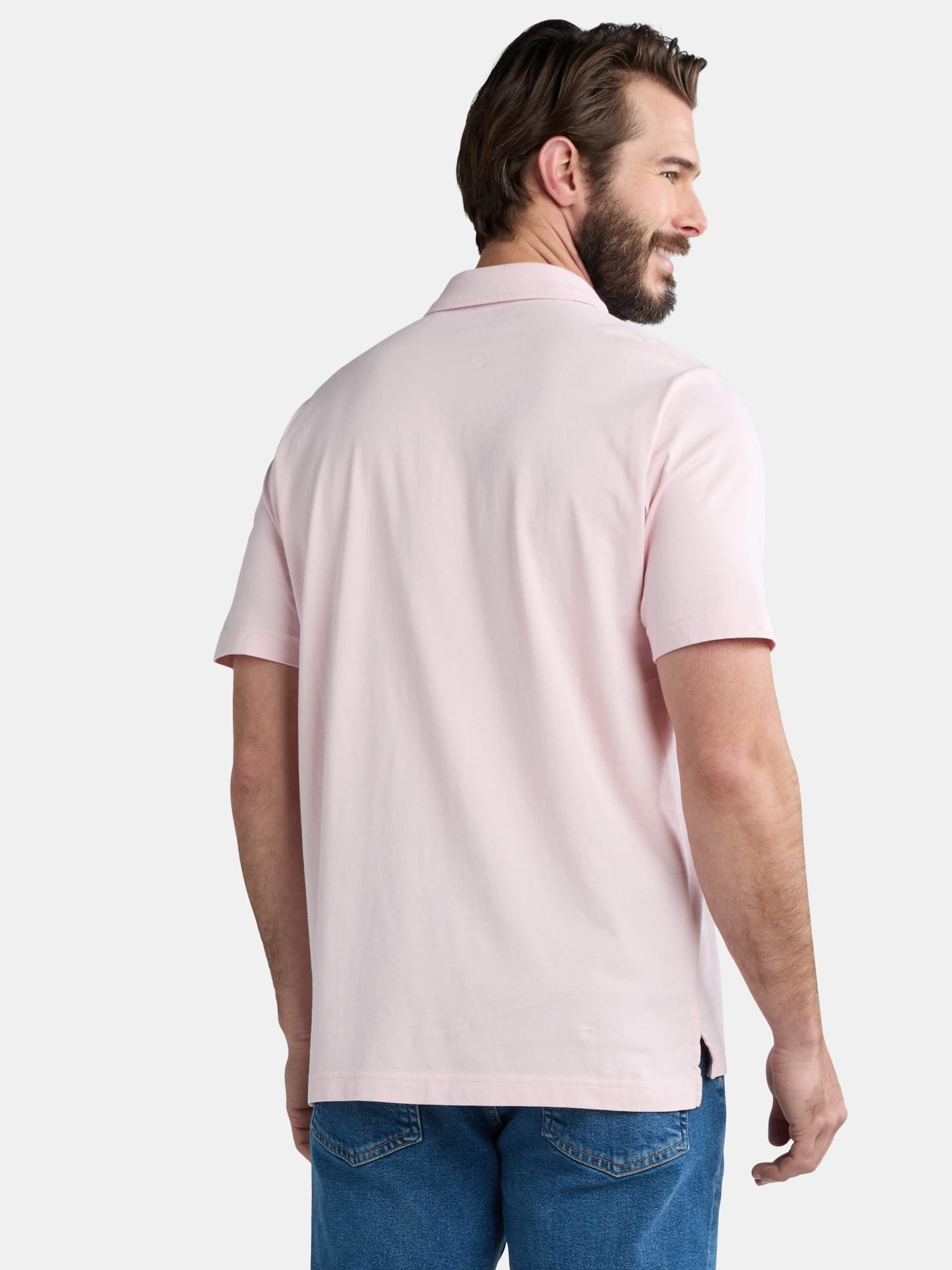George Men's & Big Men's 2-Pack Short Sleeve Jersey Polo with Pocket, Sizes S-3XL