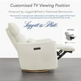 thumbnail image 6 of Spruce & Spring Dual-Motor Power Swivel Recliner with Lumbar Pillow for Nursery & Living Room, Cream, 6 of 8