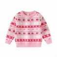 thumbnail image 5 of Otqutp Toddler Kids Strawberry Sweater for Girls Cute Holiday Jumper Sweatshirt Long Sleeve Knit Pullover Fall Winter Warm Tops, 5 of 9