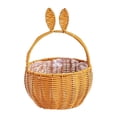 thumbnail image 1 of Cesta de picnic de canasta tejida hecha a mano Organización con mango de la fiesta multifuncional de bricolaje decorativo arreglo floral de bricolaje Marrón, 1 of 8