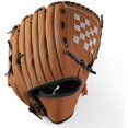 thumbnail image 2 of ZHAOCHENG Guantes de béisbol para niños, adolescentes y jóvenes, de cuero duradero, para mano izquierda, para zurdos, color marrón, 2 of 4