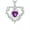 Amethyst, variant on Bloomist Heart Birthstone Necklace in 925 Sterling Silver- Heart Cut Red Garnet Diamond Neckalce- Heart Rose Flower Necklace For Women