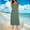 Green, variant on SMihono Plus Size Long Dresses for Women Summer Short Sleeve V Neck Dress Casual Loose Solid Color Soft Dress with Pockets Dark Blue XL