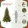 thumbnail image 2 of Puleo Intl. 7.5' Royal Majestic Fraser Fir Green Tree with Memory Tips and Sure Lit Pole with 600 UL-Listed Pre-Lit Lights, 2 of 6