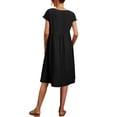 thumbnail image 2 of Vestido midi Zhyaj, cuello redondo, manga corta, túnica holgada 2024, 2 of 7