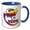 Blue/White, variant on 3drose, I Believe in Radishes Cute Believer Design, 11oz Two-tone Yellow Mug