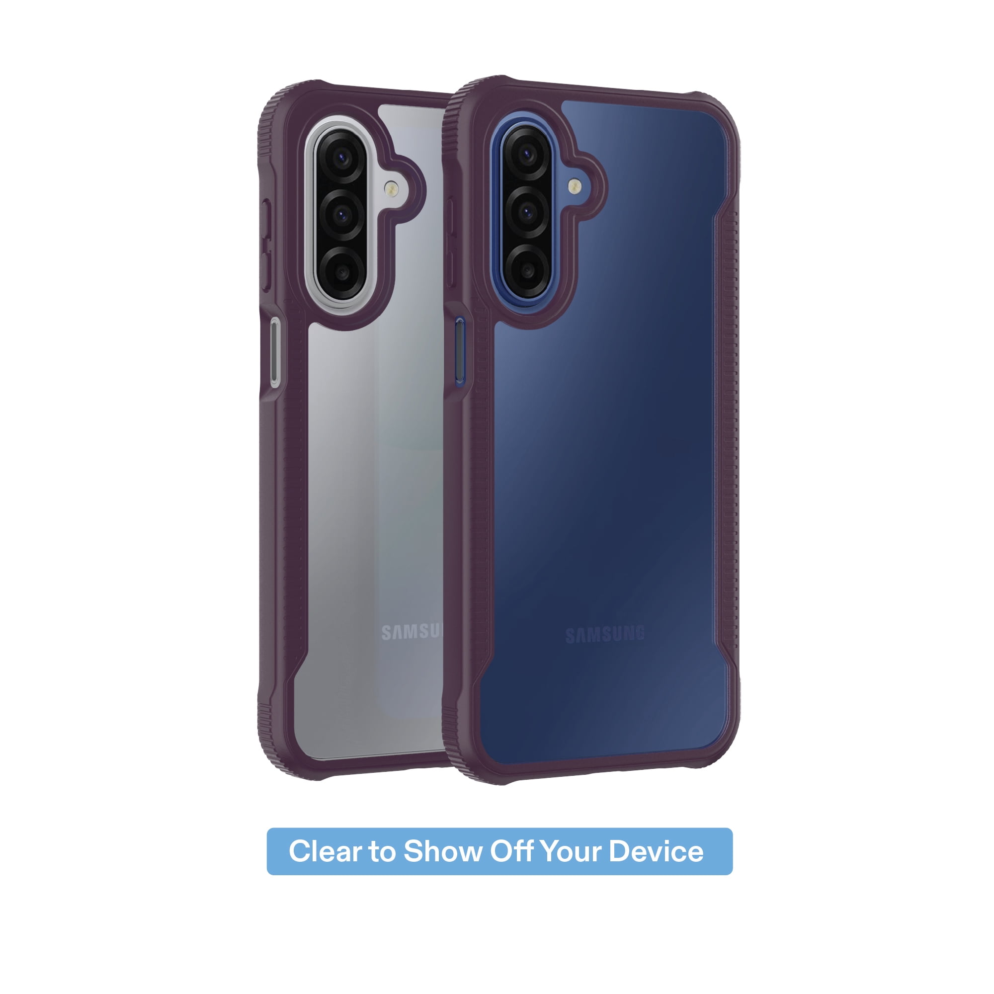 onn Dual-Layer Phone Case for Samsung Galaxy for A17 5G - Purple/Clear
