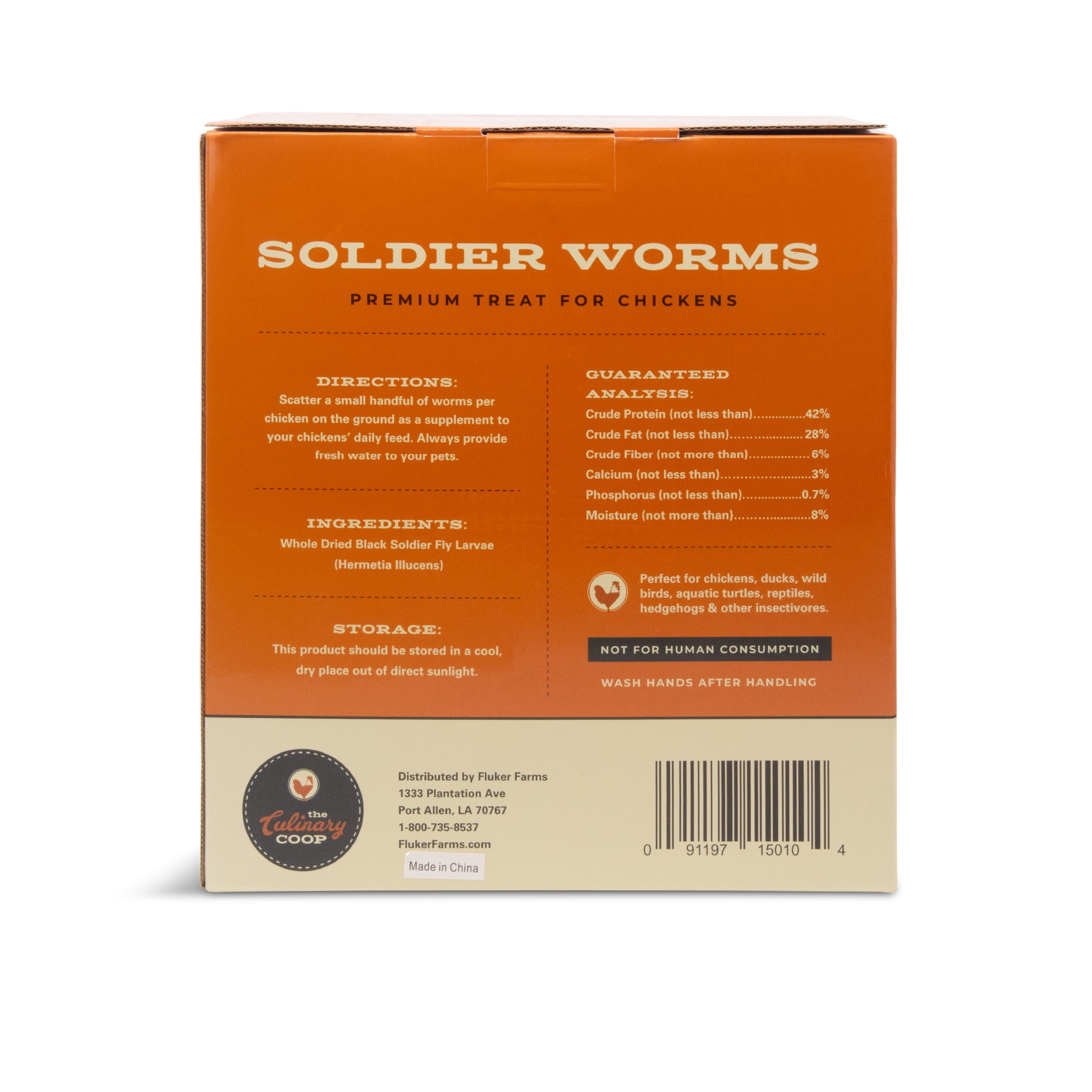 The Culinary Coop Soldier worms, Premium Treats for Chickens, 5 Pound Box