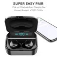 thumbnail image 3 of Auriculares inalámbricos Bluetooth 5.0 con estuche de carga inalámbrico Auriculares estéreo TWS a prueba de agua Auriculares intrauditivos Sonido premium con graves profundos Fokelyi 2033171-1, 3 of 9