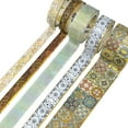 thumbnail image 3 of Wrapables Decorative Gold Foil Washi Tape Box Set for Arts & Crafts, Scrapbooking, Stationery, Diary (10 Rolls), Gold Embellishment, 3 of 7