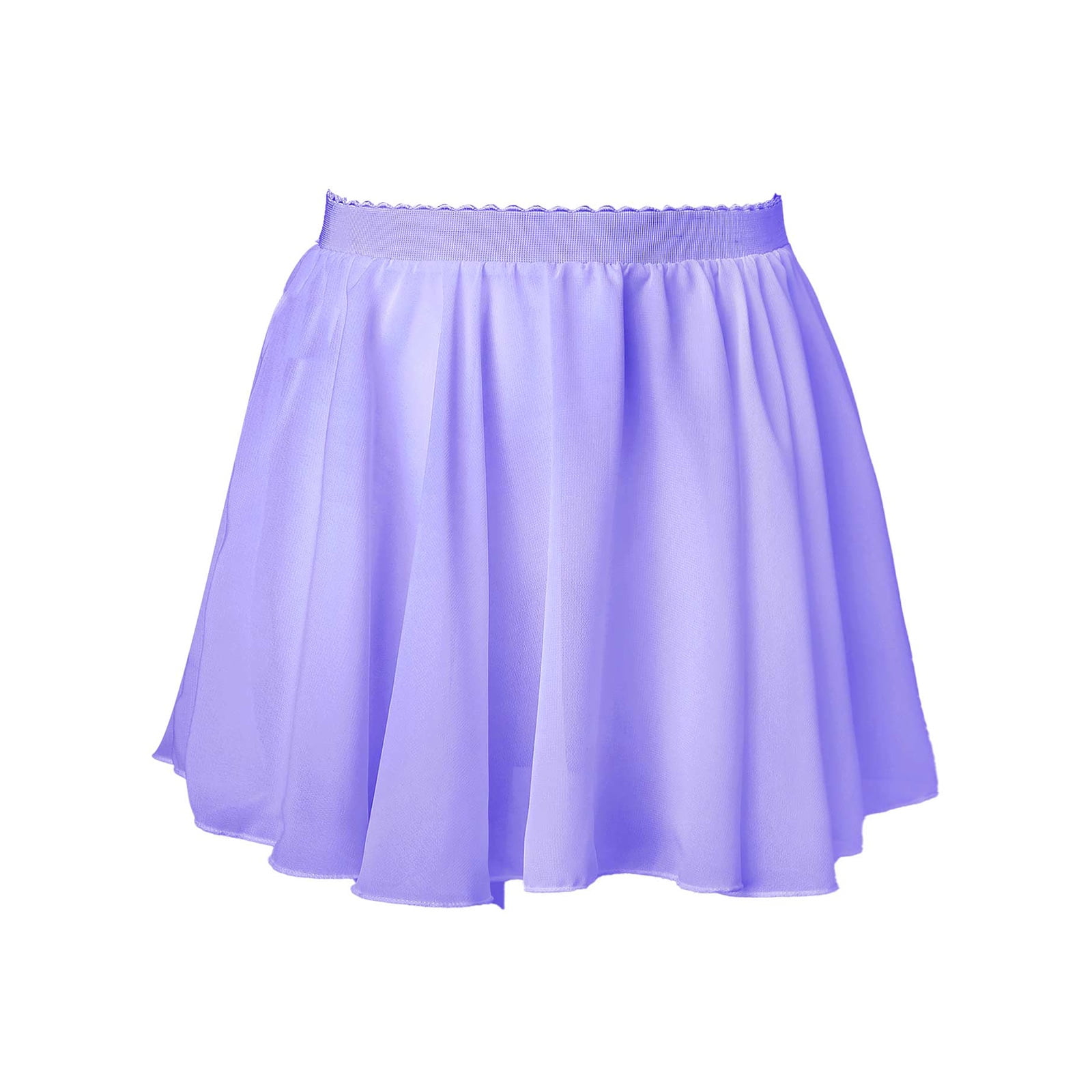 YONGHS Girl's Ballet Wrap Skirts Basic Circular Chiffon Dance PullOn