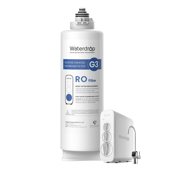 Waterdrop WD-G3-N2RO Replacement Filter, NSF/ANSI 372 Certified, Replacement for WD-G3-W 400 GPD Reverse Osmosis System, 2-year Lifetime