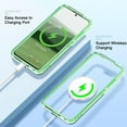 thumbnail image 4 of Magsafe Hybrid Case for Samsung Galaxy S25, Compatible with MagSafe Shockproof Protective Clear Anti-fingerprint Ultra Slim Phone Case Cover for Samsung Galaxy S25, Green, 4 of 8