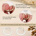 thumbnail image 4 of 3Pairs Gold Hoop Earrings Set for Women Chunky Gold Silver Earring 14K Gold Filled Hypoallergenic Small Huggie Hoops Lightweight Tiny Thick Trendy Hoop Earrings Stacks for Multiple Piercing, 4 of 5