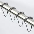 thumbnail image 5 of InterDesign Metal Roller Shower Curtain Rings/Hooks for Standard Rods in Master, Guest, Kid's Bathroom, 1.5" x 0.25" x 3" (12 Count), 5 of 5
