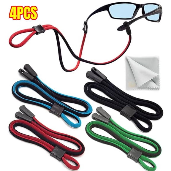 Eyeglasses String Holder Straps Cord - 4 Premium Eyeglass Chains for Men Women - Eye Glasses Strap Chain - Sunglass Lanyard Neck Retainer