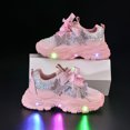 thumbnail image 6 of Dakaela 6M-6Y Girls Light Up Sneakers Sparkly Rhinestone Bow Thick Cushioned Sole Running Shoes for Toddler Little Kids, 6 of 6