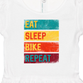 thumbnail image 4 of Inktastic Cyclist Biking Eat Sleep Bike Repeat Girls Baby Dress, 4 of 5