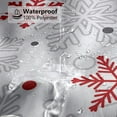 thumbnail image 4 of Winter Christmas Shower Curtains for Bathroom Red and Gray Snowflake Shower Curtain Xmas New Year Bathroom Decor Shower Curtain Washable Durable Fabric Bathroom Curtains 72x72 Inch, 4 of 6