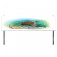 thumbnail image 3 of Ocean Headboard, Sea Turtle Swims in the Ocean Tropical Underwater World Aquarium Illustration Print, Upholstered Decorative Metal Bed Headboard with Memory Foam, King Size, Green Brown, by Ambesonne, 3 of 4