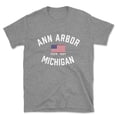 thumbnail image 1 of Ann Arbor Michigan Patriot Men's Cotton T-Shirt, 1 of 1