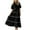 Black, variant on Tiered Dresses for Women Formal,Women Casual Puff Short Sleeve V Neck Summer Dress,Bohemian Relaxed Solid Lace Trim Flowy Maxi Dresses Tiered Ruffle Cocktail Dress,2025 Summer Swing Maxi Dresses