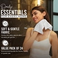 thumbnail image 4 of RIVERSIDE 24 Pack Luxury Washcloths 12x12 with Soft Cotton 400 GSM Quick Dry and Absorbent for Face & Body - White, 4 of 9