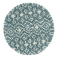 thumbnail image 5 of Unique Loom Moroccan Trellis Shag Collection Area Rug - Meknes (3' 1" Round Light Blue/Ivory), 5 of 6