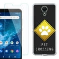 thumbnail image 1 of Slim-Fit Protective Phone Case compatible with Cricket Icon 2, with Tempered Glass Screen Protector, by OneToughShield ® - Pet Crossing, 1 of 2