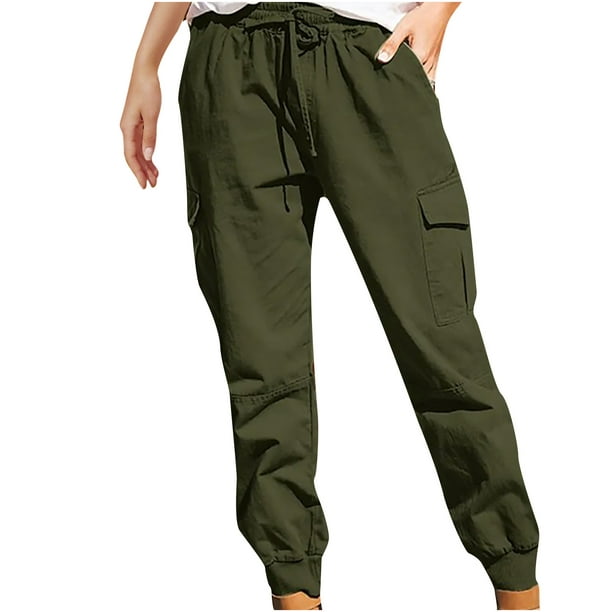 DPTALR Pantalon Large à Taille Élastique Décontracté pour Femmes Plus Size  Drawstring 