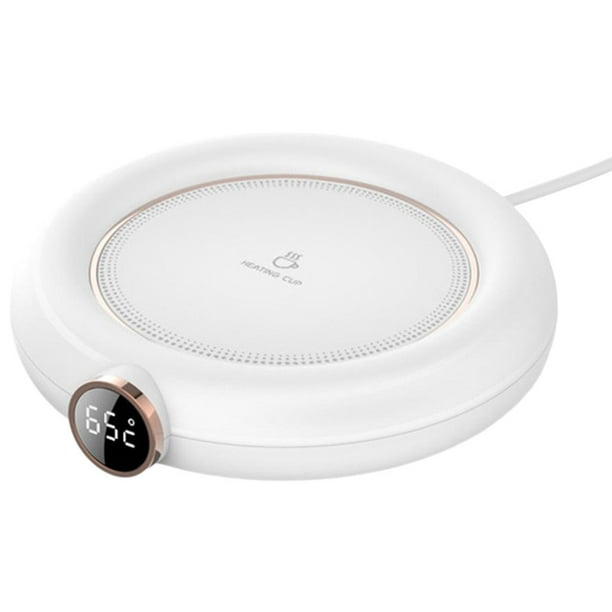 Calentador de taza de café eléctrico USB, posavasos para té, café, leche, calentador de tazas, posavasos térmico, control táctil, calentador de tazas, blanco Sunnimix almohadilla térmica de café
