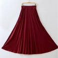 thumbnail image 2 of Idoravan Skirts for Women 2025 Skirt for Women under $10.00 Women's Solid Color Fashionable Large Skirt With Loose Pockets Long Skirt, 2 of 3