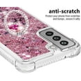 thumbnail image 4 of Samsung Galaxy S21 FE (Not S21) Case,Creativity Clear Quicksand Glitter Flowing Liquid Floating Soft TPU Case w/Stand Bling Diamond Sparkle Phone Cover for Samsung Galaxy S21 FE  Rose Gold, 4 of 14