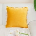 thumbnail image 2 of Unique Bargains Housse de Coussin en Velours avec Pompons pour Canapé-Lit 1 Pcs, 2 of 10