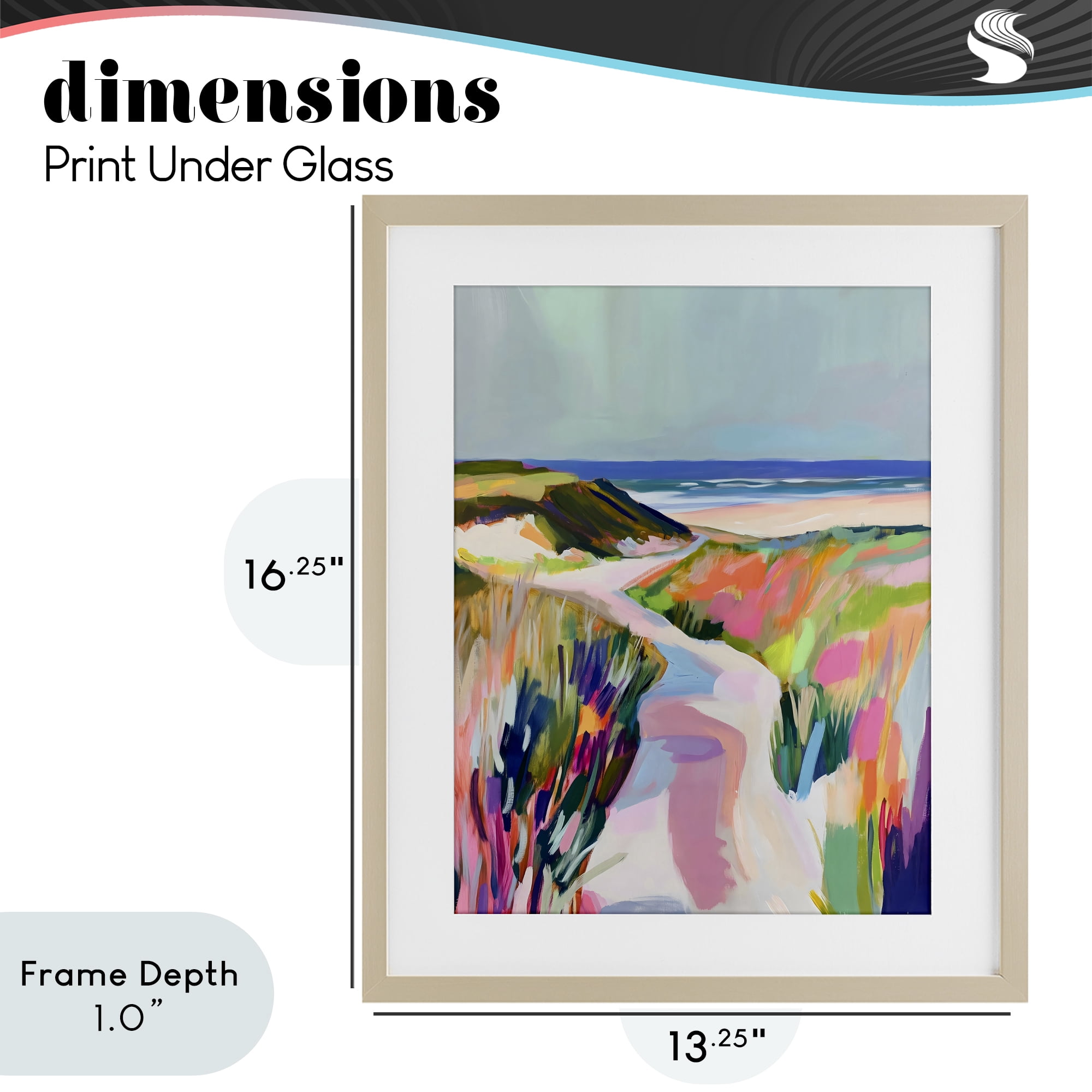 Stupell Industries Pathway Through Pastel Sand Dunes Birch Framed Print Under Glass, design by The Prints Vibe
