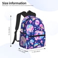 thumbnail image 2 of Disketp colorful Skull mushroom rainbow Mochila Ligera Clásica con Múltiples Bolsillos, Mochila Casual para Hombre y Mujer, Ideal para Escuela, Trabajo y Viajes, 2 of 6