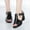 Black, variant on WIZUTIZ Block Heel Sandals for Women Dressy Sandals Women Comfortable Party Elastic Beach Sandals Pull-On Shoes Mid Heel (2"-3") Wide Solid Sandals for Older Women Mother's Day Gifts Black