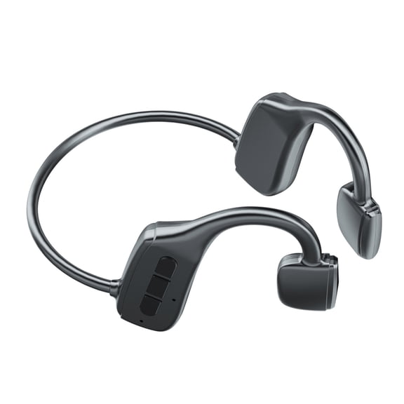 Bone Conduction Headphones,Open-Ear Bluetooth Wireless Sport Headphones for Running & Workout,Sweat Resistant,Long 8H Playtime,Mic,Hair Band(Black)