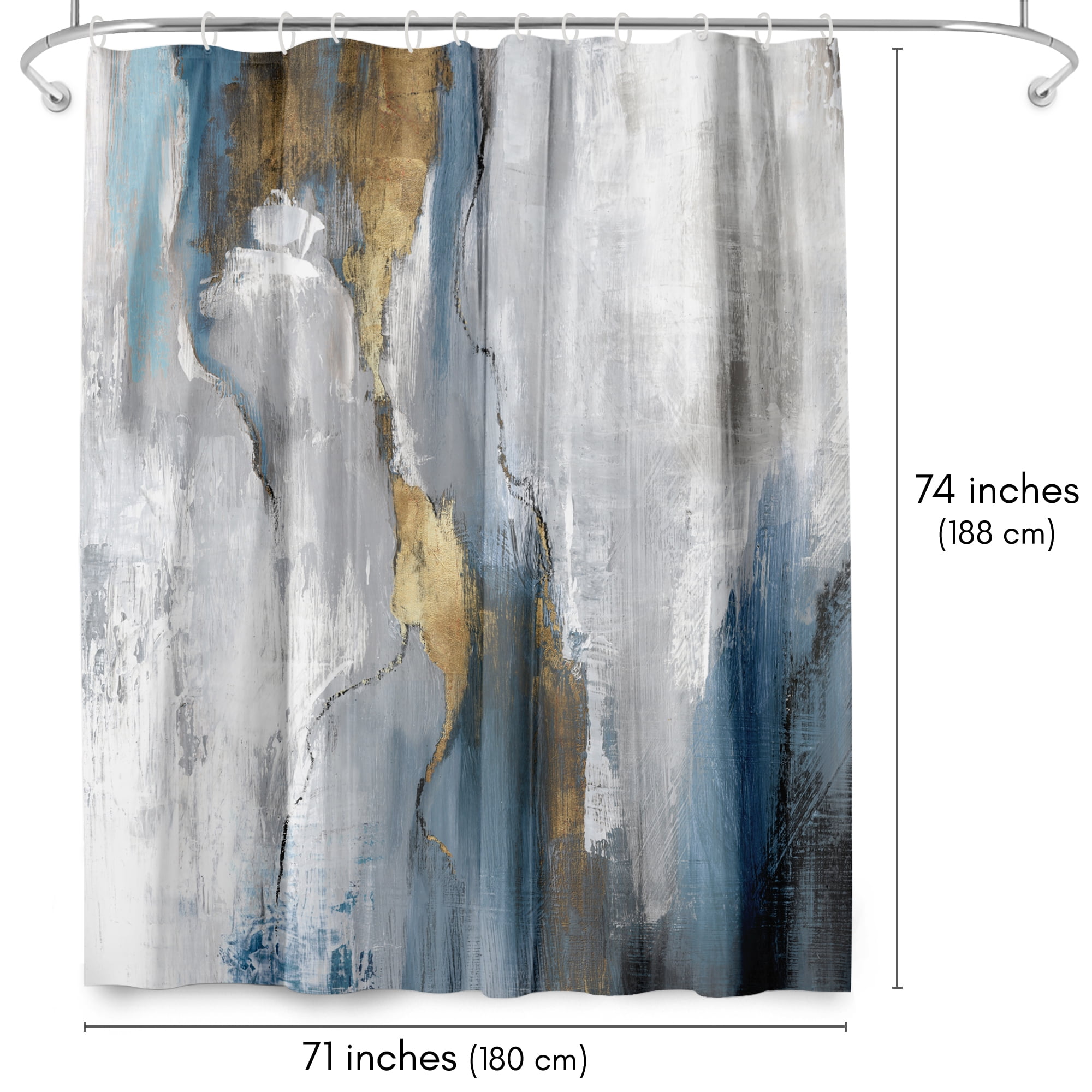 Americanflat 71" x 74" Shower Curtain, Revolving Motion Ii by PI Creative Art