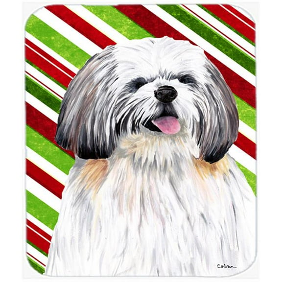 Carolines Treasures  Shih Tzu Candy Cane Holiday Christmas Mouse Pad