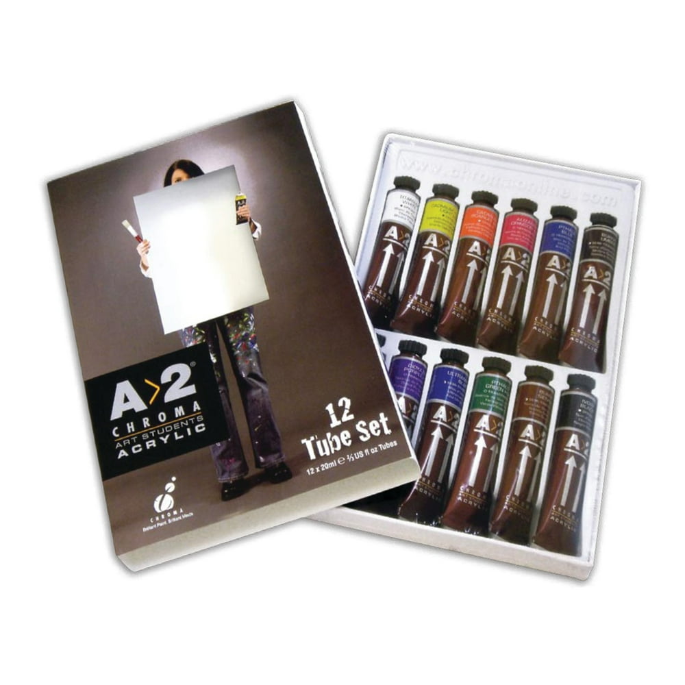 Chroma A2 Acrylic Set A2 Acrylic 12Color Tube, Set