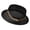 Black, variant on Women Wide Brim Straw Boater Hat UPF Sun Protection Foldable Beach Fedora with Rhinestone Buckle Ribbon