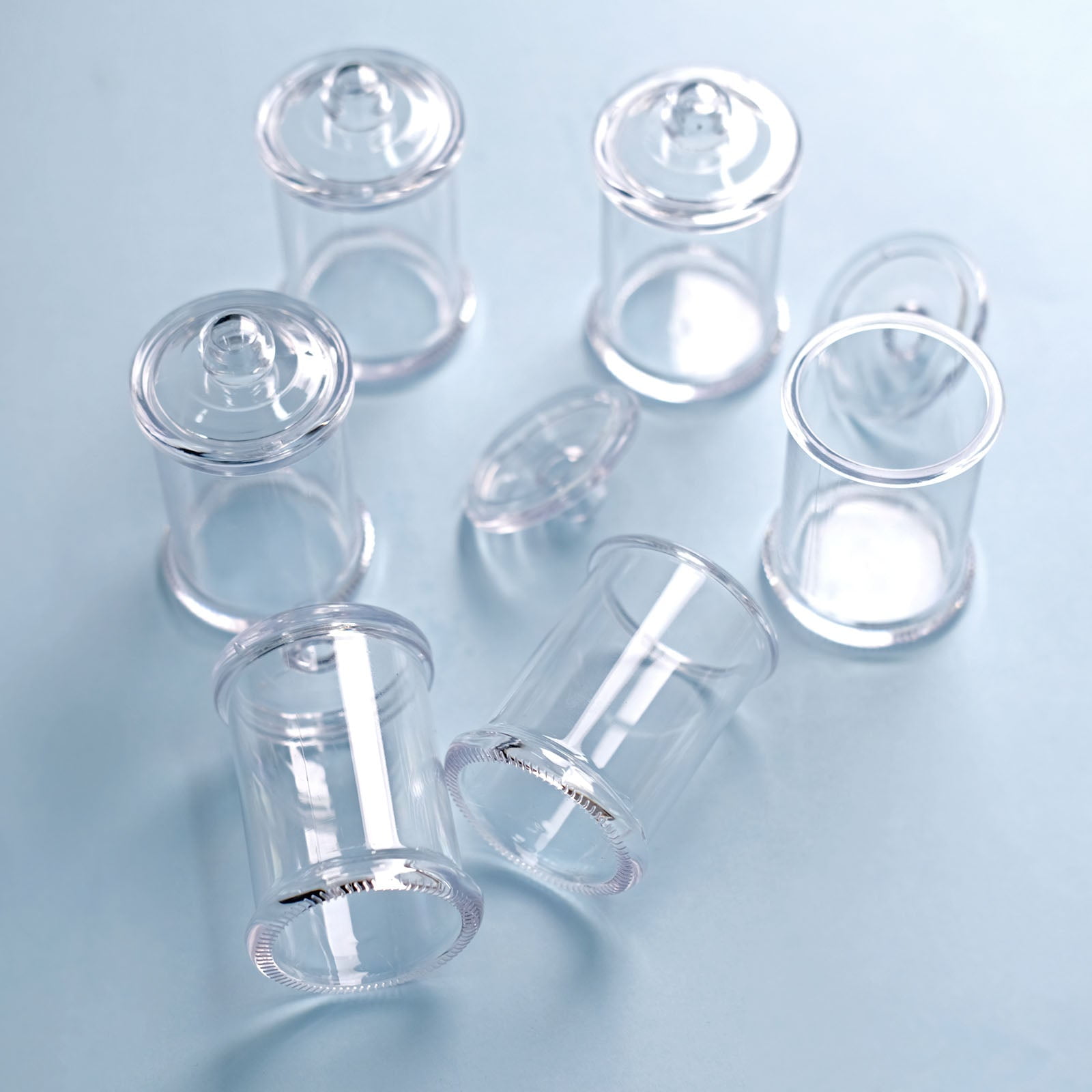 12 Clear 3.5 Mini Candy Jars Lids FAVOR HOLDERS Party Events Home  Decorations