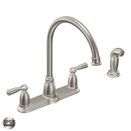 Moen CA87000SRS High-Arc Kitchen Faucet with Side Spray from the Banbury Collection, Spot Resist Stainless