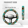 thumbnail image 5 of Jeiento Sunflower Golf Cart Steering Wheel Cover for Women Men Cow Print Golf Cart Steering Wheel Covers for Club Car Boat Steering Wheel Cover Golf Cart Accessories Protector, 5 of 7
