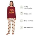 thumbnail image 2 of Cute Turkey Matching Family Thanksgiving Pajamas With Dog, Cotton And Polyester Blend, 2 Piece Set, 2 of 7